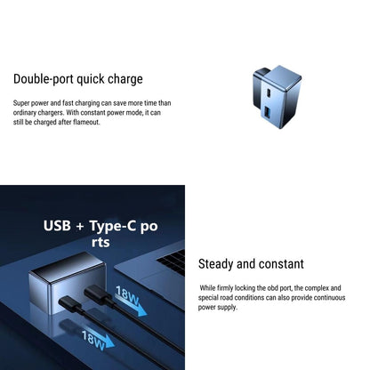 Cigarette lighter OBD Interface convert adapter for Tesla Model 3/S/X/Y