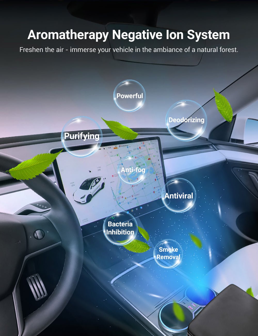 Console Cup Holder Expansion Dock with Lighting for Tesla Model 3/Y