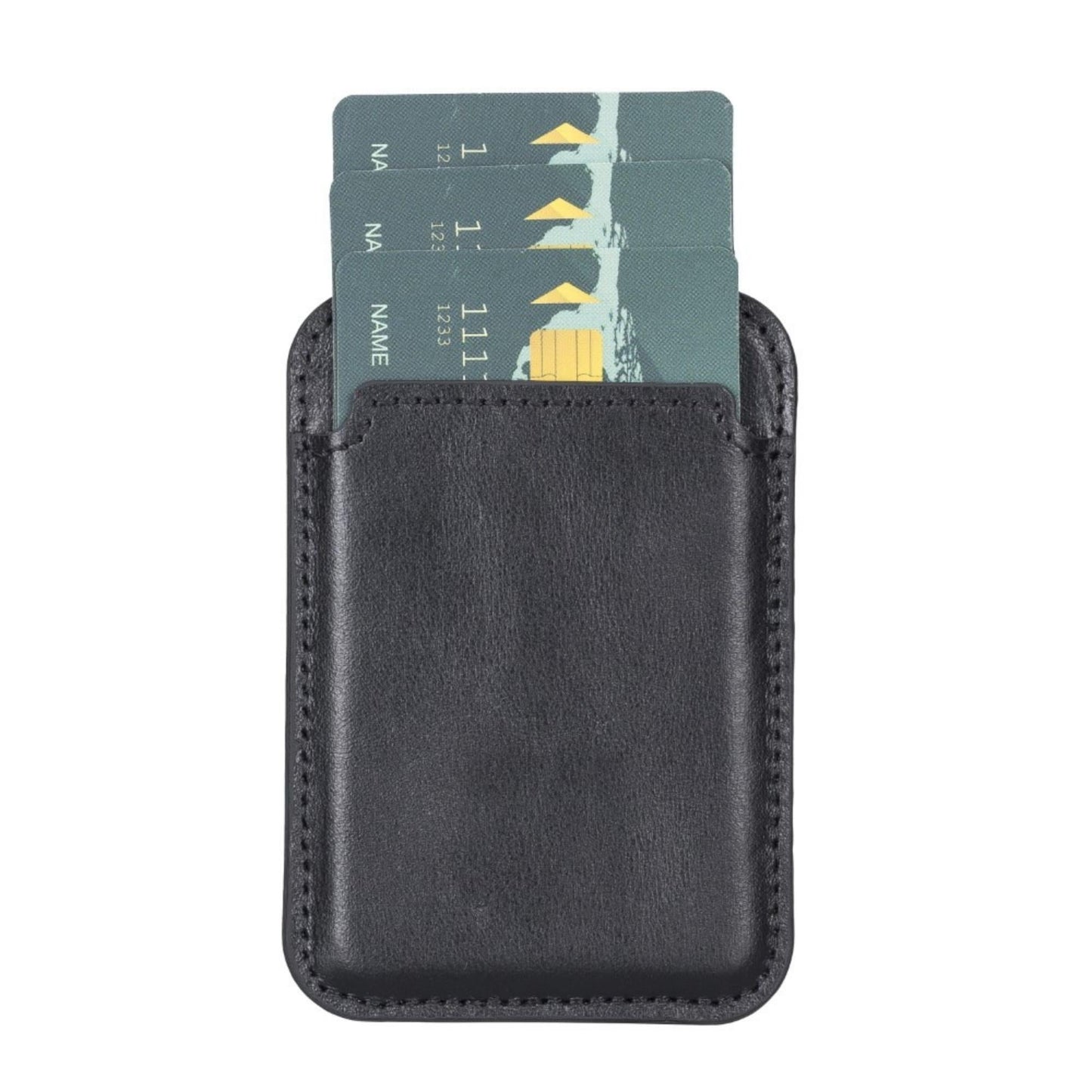 Cortland Full-Grain Leather Card Holder Wallet with Magnet