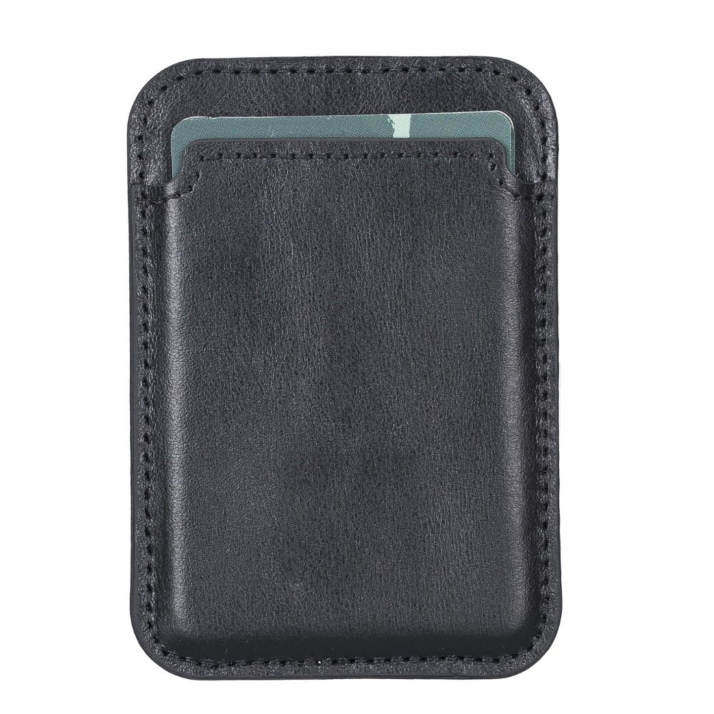 Cortland Full-Grain Leather Card Holder Wallet with Magnet