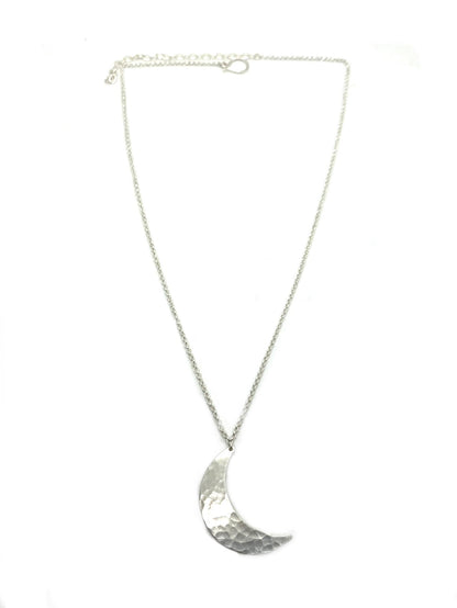 Crescent Moon Necklace in Sterling Silver | Moon Phase Necklace