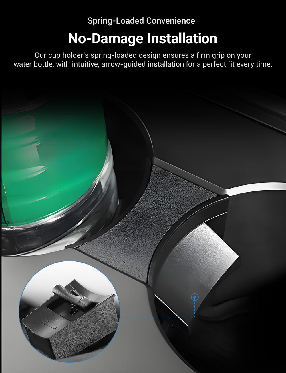 Cup holder slot limiter for Tesla Model 3/Y