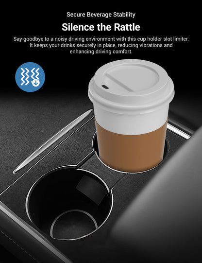 Cup holder slot limiter for Tesla Model 3/Y