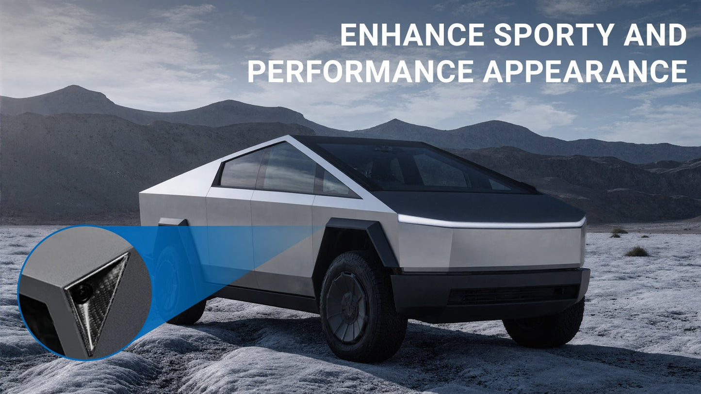 Cybertruck Front Fender Camera Applique Overlays | Real Carbon Fiber (1 Pair)