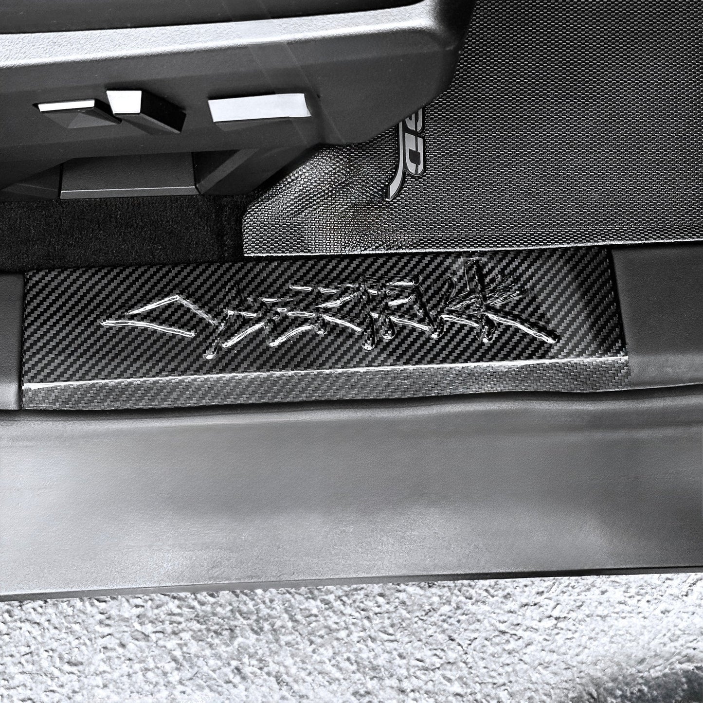 Cybertruck Performance Look Carbon Fiber Front Door Sill Trim (1 Pair)