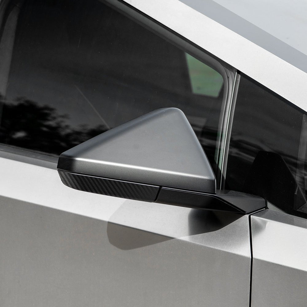 Cybertruck Side Mirror Bottom Cover | Real Dry Carbon Fiber Trim