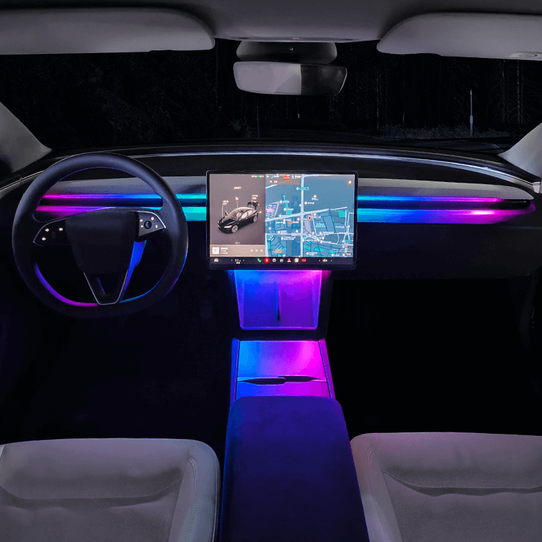Dashboard Ambient Light Kits for Model 3 Highland & New Model Y