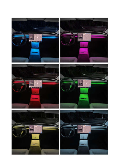 Dashboard Ambient Light Kits for Model 3 Highland & New Model Y
