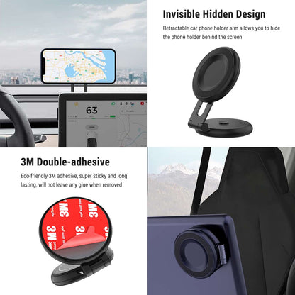 Invisible Magnetic Phone Mount for Tesla