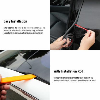 Door Rubber Sealing Strip Noise Reduction Kit for Tesla Model 3 Highland