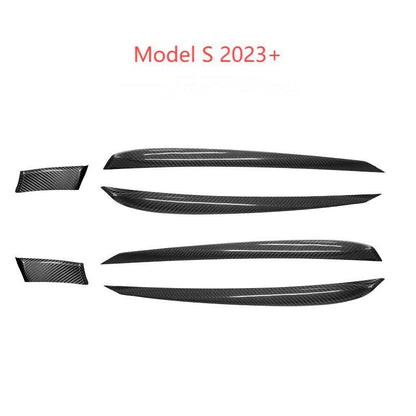 Door Trim Dry Carbon Fiber Overlay for Model S/X