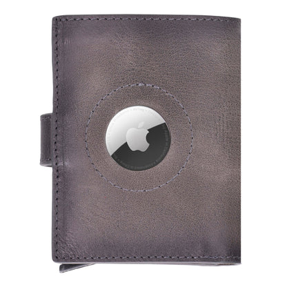 Douglas Genuine Leather Pop-Up Wallet with AirTag Slot - RFID Blocking Cardholder