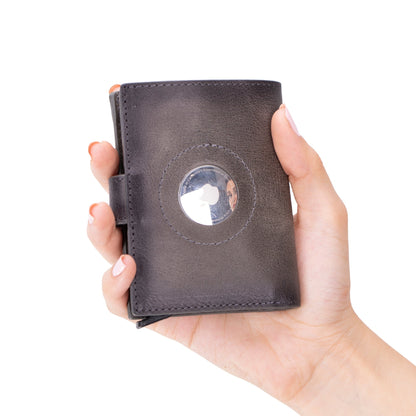 Douglas Genuine Leather Pop-Up Wallet with AirTag Slot - RFID Blocking Cardholder