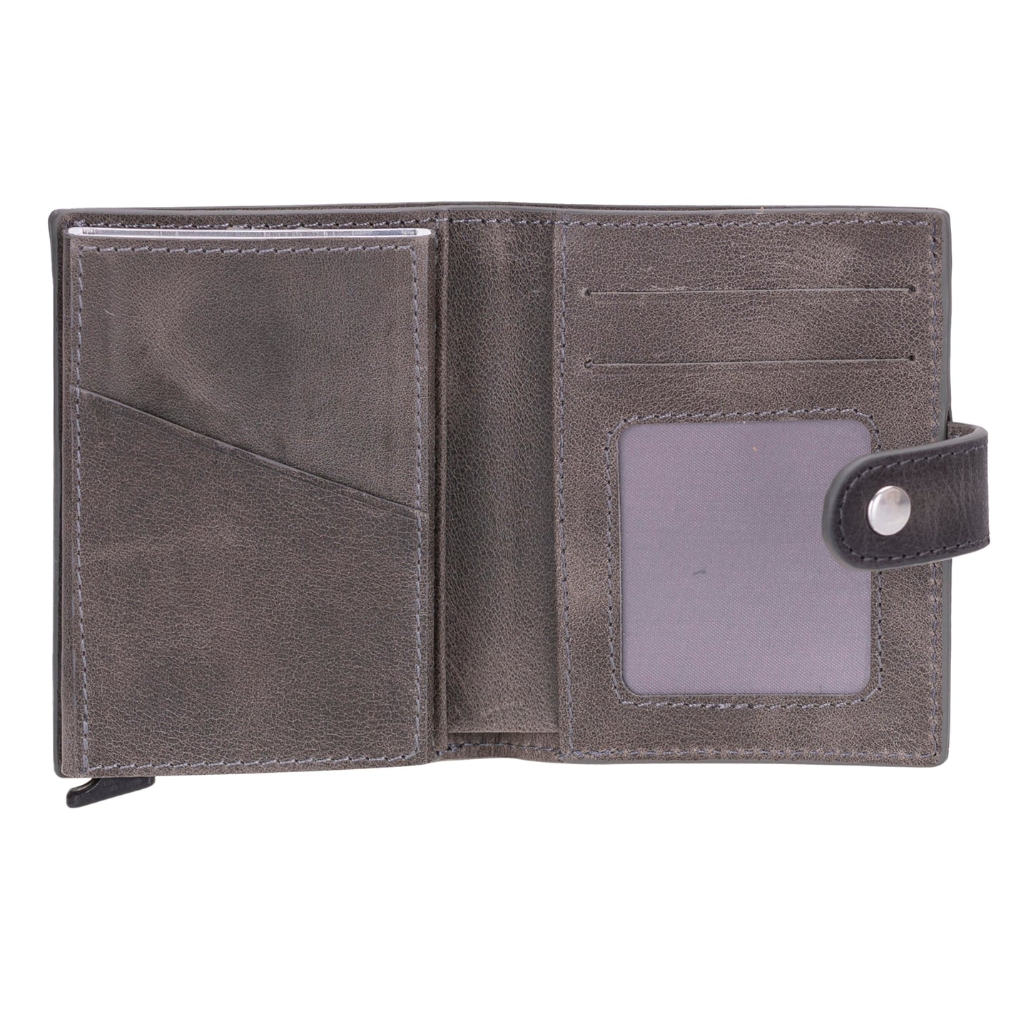 Douglas Genuine Leather Pop-Up Wallet with AirTag Slot - RFID Blocking Cardholder