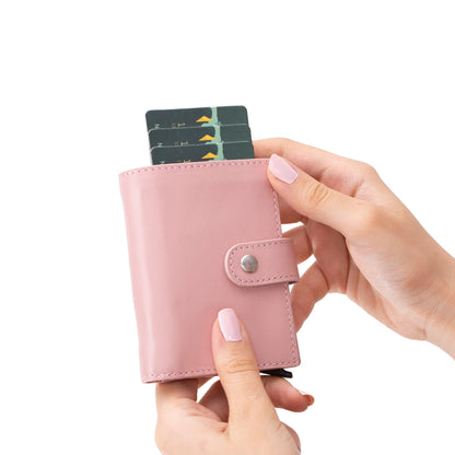 Douglas Genuine Leather Pop-Up Wallet with AirTag Slot - RFID Blocking Cardholder