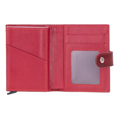 Douglas Genuine Leather Pop-Up Wallet with AirTag Slot - RFID Blocking Cardholder