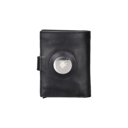 Douglas Genuine Leather Pop-Up Wallet with AirTag Slot - RFID Blocking Cardholder