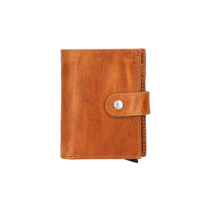Douglas Genuine Leather Pop-Up Wallet with AirTag Slot - RFID Blocking Cardholder