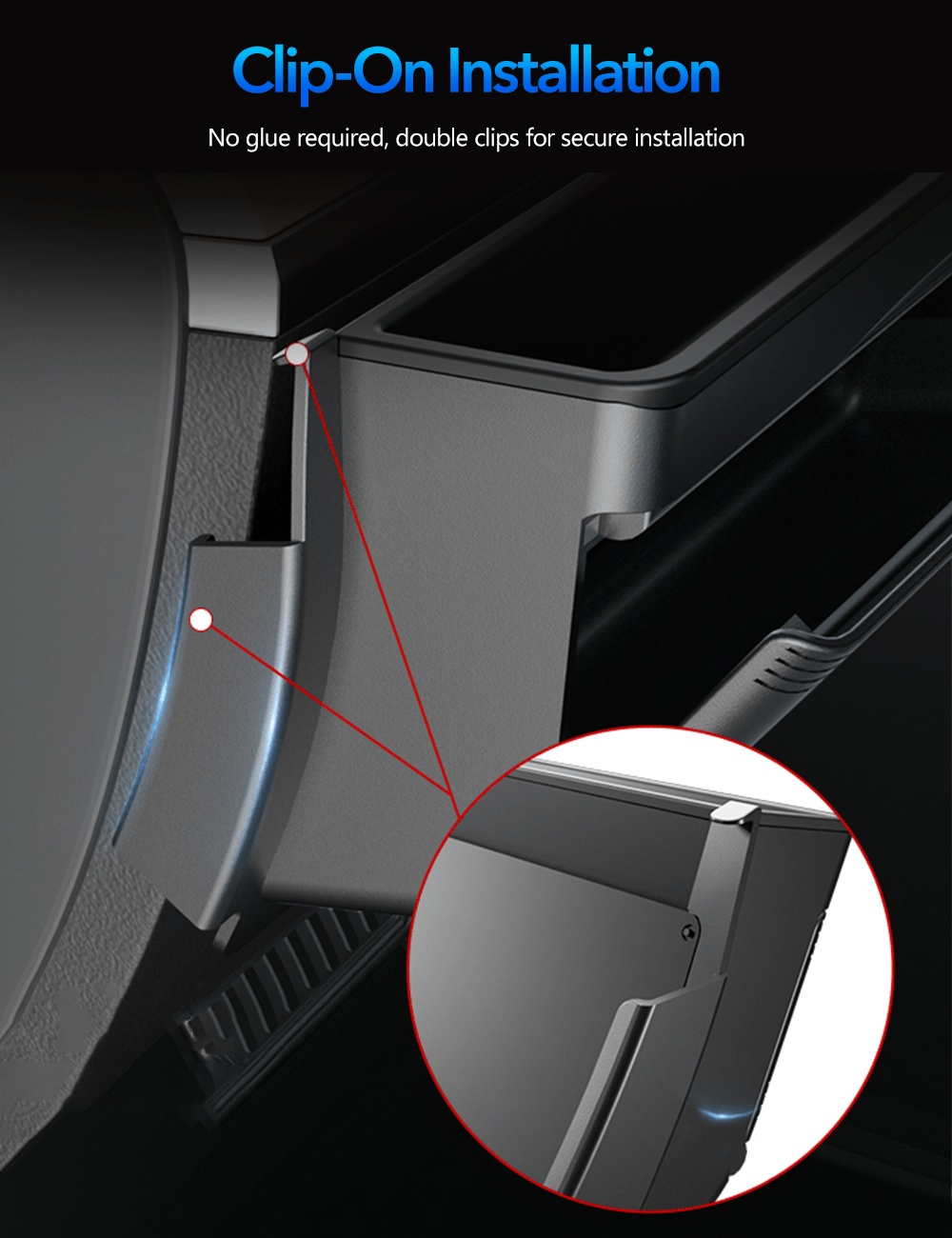 Driver Mini Glove Box for Tesla Model Y