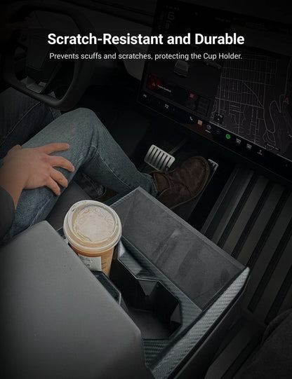 Dry Carbon Fiber Center Console Cup Holder for Cybertruck