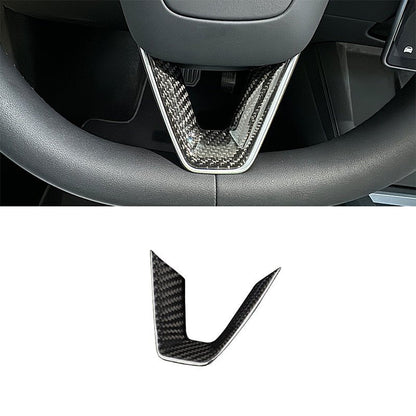 Dry Carbon Fiber Steering Wheel V-Cover for Model 3 Highland & New Model Y