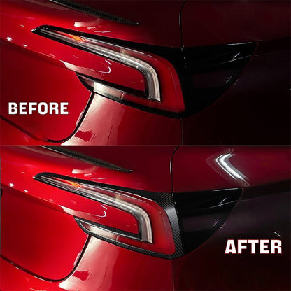 Dry Carbon Fiber Tail Light Cover for Tesla Model 3 Highland (2 pcs)