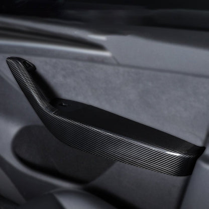 Dry Carbon Fibre Door Armrest Covers for Tesla Model Y / Model Y Juniper