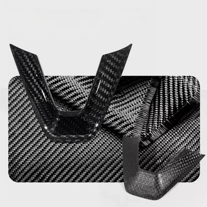 Dry Carbon Fiber Steering Wheel V-Cover for Model 3 Highland & New Model Y