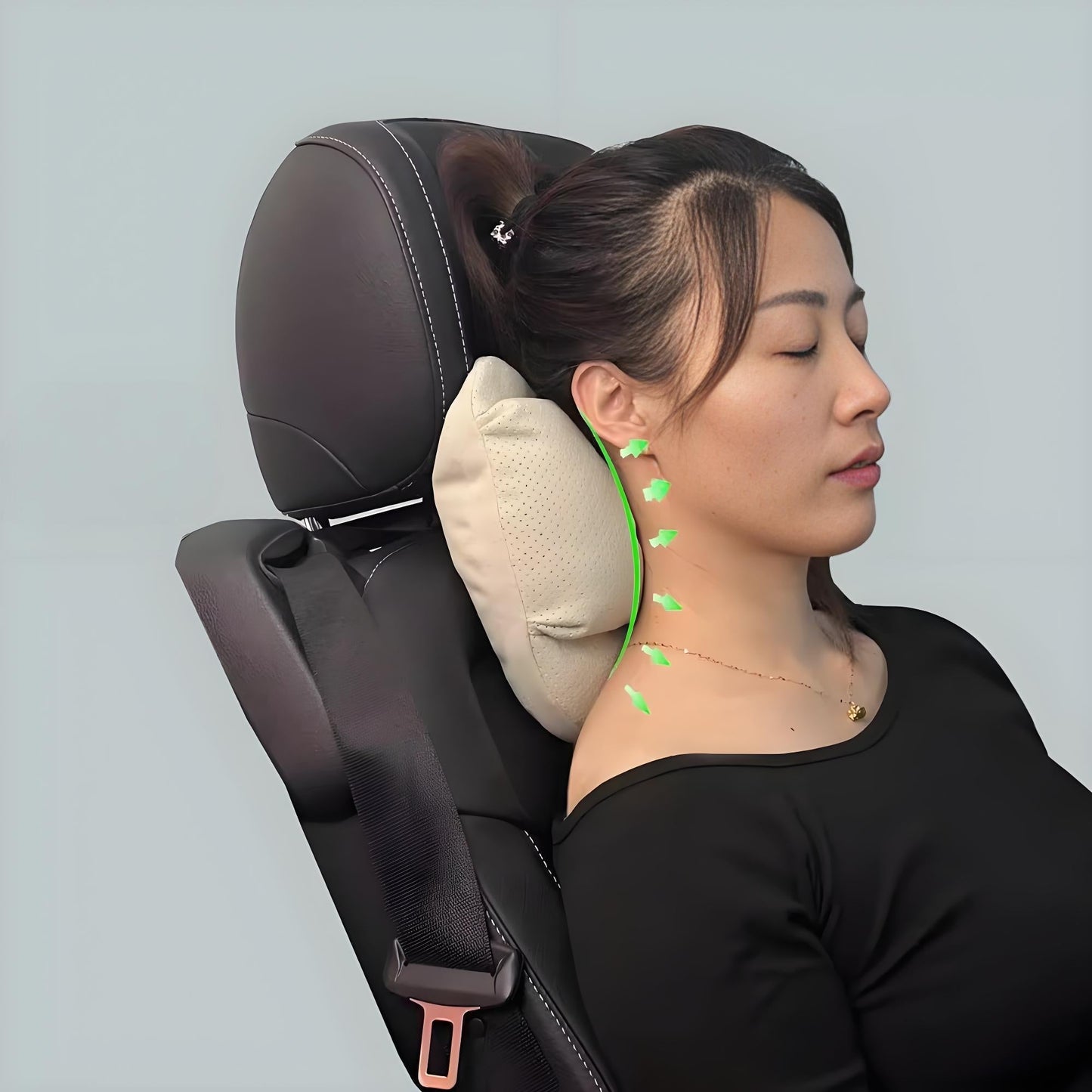 Dual-Layer Pressure Relief Headrest for Tesla Model 3/Y/S/X