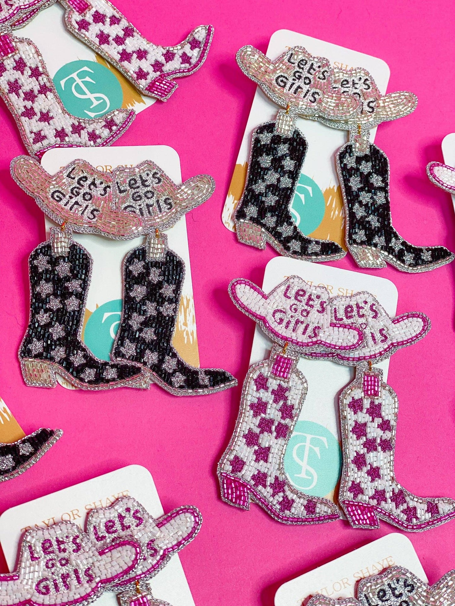 Let’s Go Girls Beaded Boots: Black