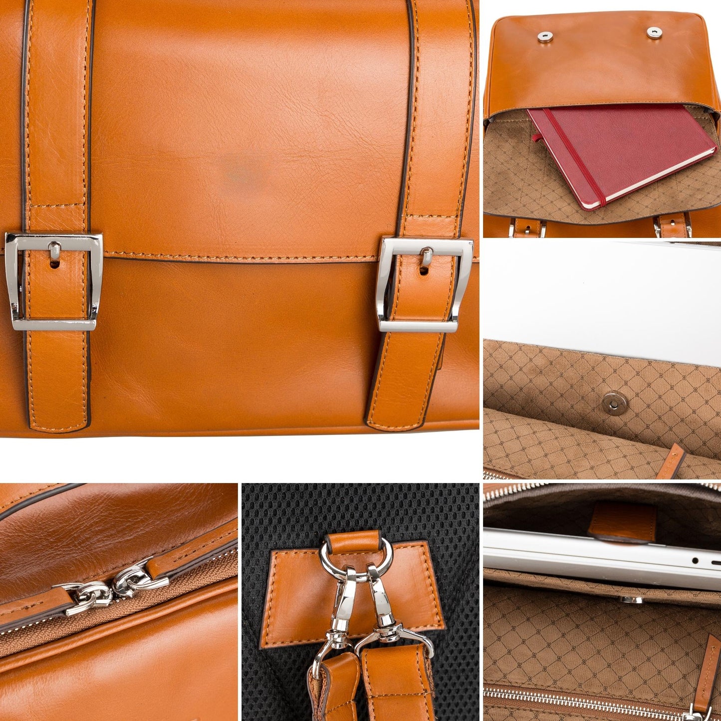 Elmira Leather Laptop Backpack for Men and Women