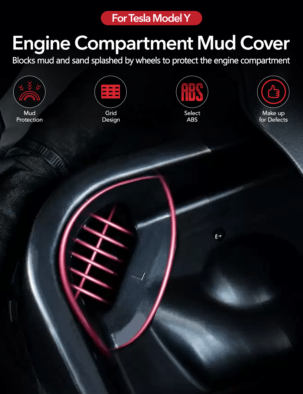 Engine Compartment Mud Cover for Tesla Model Y ( BFCM Flash Sale)