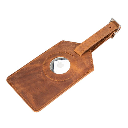 Estes Genuine Leather Luggage Tag with AirTag Slot