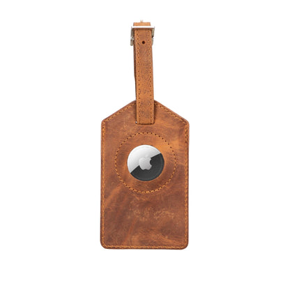 Estes Genuine Leather Luggage Tag with AirTag Slot