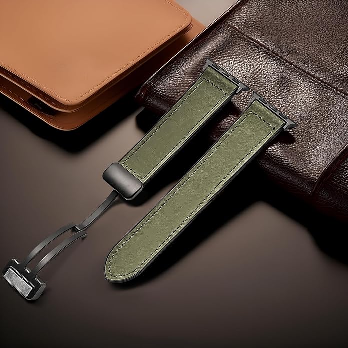 Magnetic Buckle Leather Band for Apple Watch