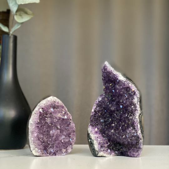 Amethyst flame set for home decor
