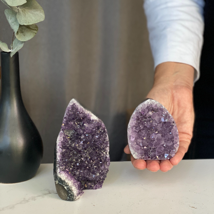 Amethyst flame set for home decor