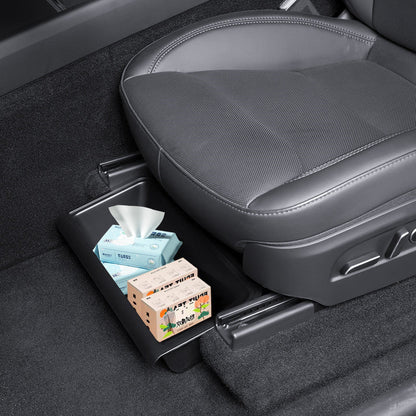 Forward/Rearward Under Front Seat Storage Box for Tesla Model Y Juniper