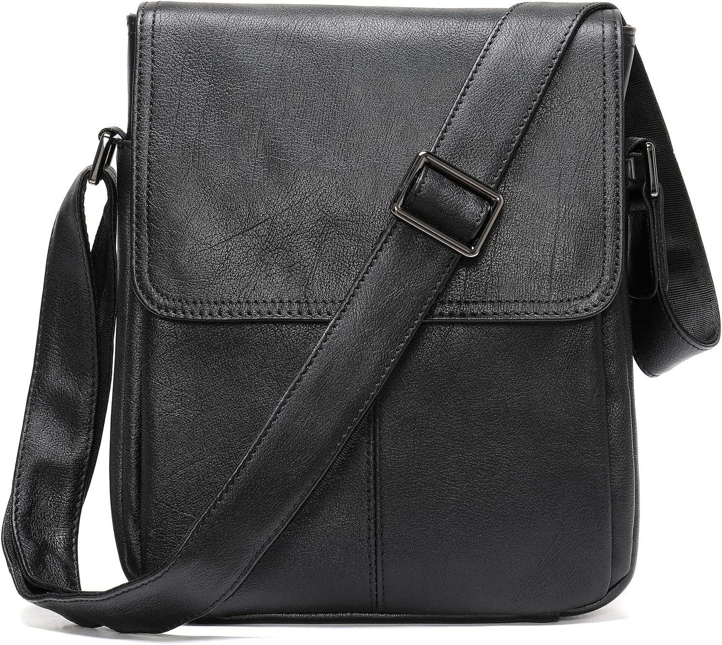 FR Fashion Co. Men's Compact Genuine Leather Crossbody Bag