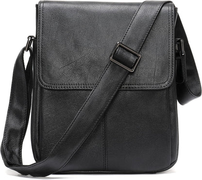 FR Fashion Co. Men's Compact Genuine Leather Crossbody Bag