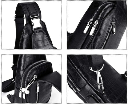 Vegan Leather Sling Backpack – Sleek & Eco-Smart