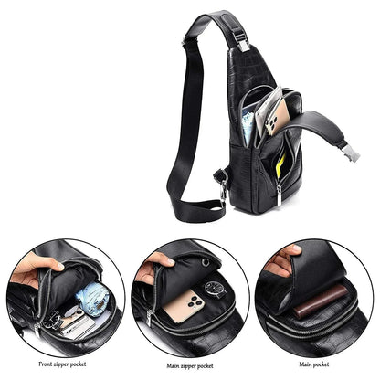 Vegan Leather Sling Backpack – Sleek & Eco-Smart