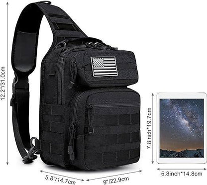 Compact Tactical MOLLE Sling Bag – Rugged & Versatile
