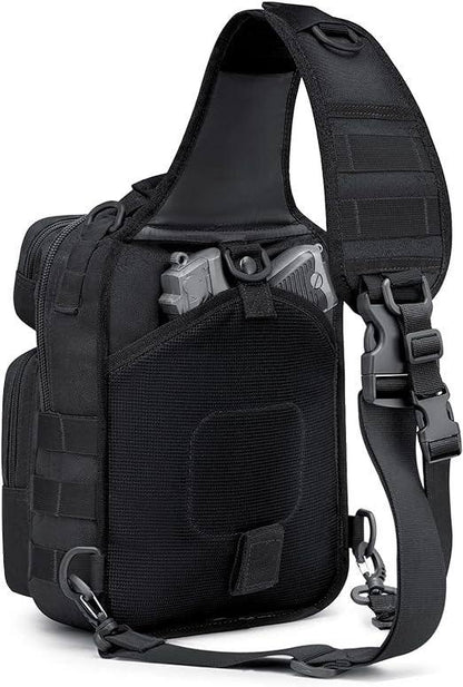 Compact Tactical MOLLE Sling Bag – Rugged & Versatile