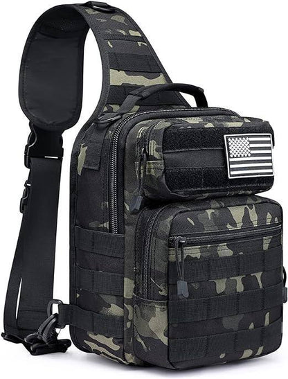 Compact Tactical MOLLE Sling Bag – Rugged & Versatile