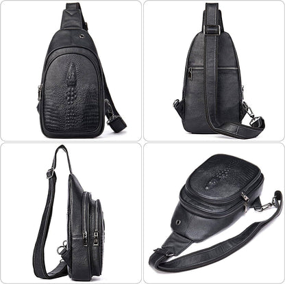 Crocodile Leather Sling Bag – Bold & Refined