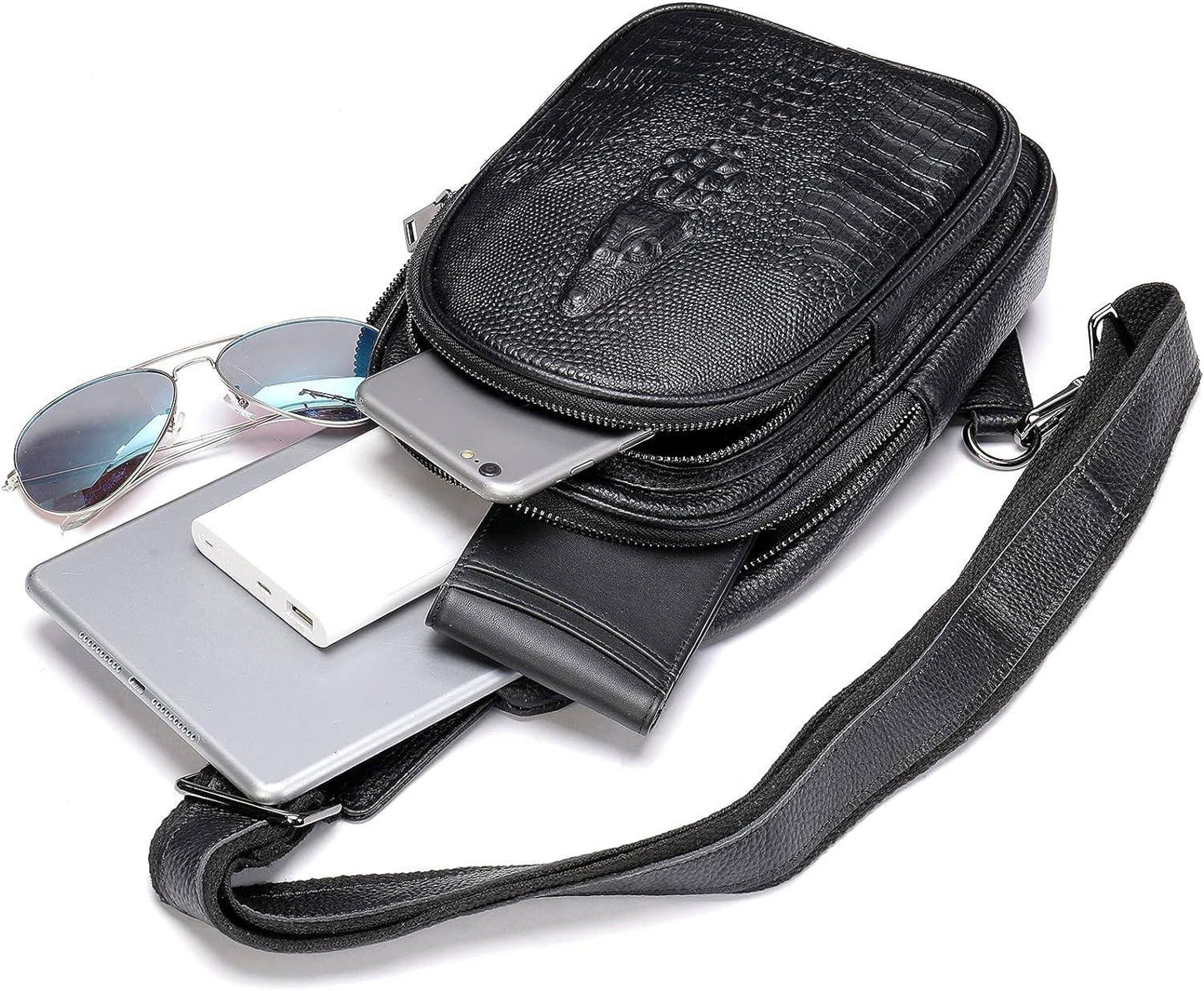 Crocodile Leather Sling Bag – Bold & Refined