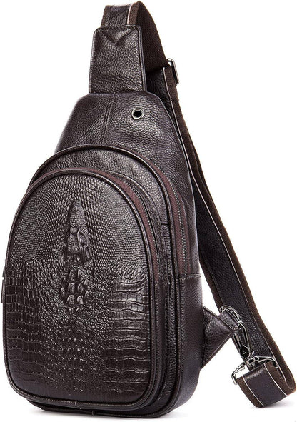 Crocodile Leather Sling Bag – Bold & Refined