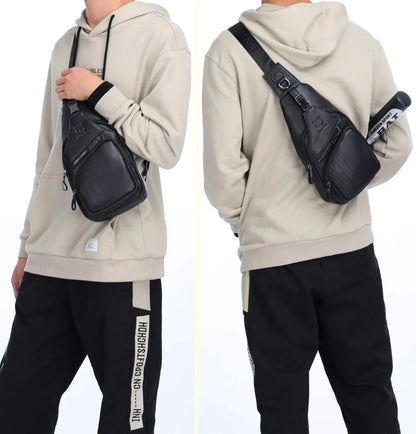 Leather Crossbody Chest Bag – Refined & Rugged