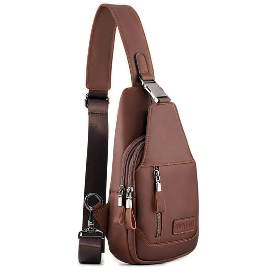 Luxury Leather Chest Sling Bag – Sleek & Functional